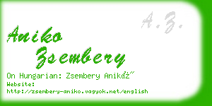aniko zsembery business card